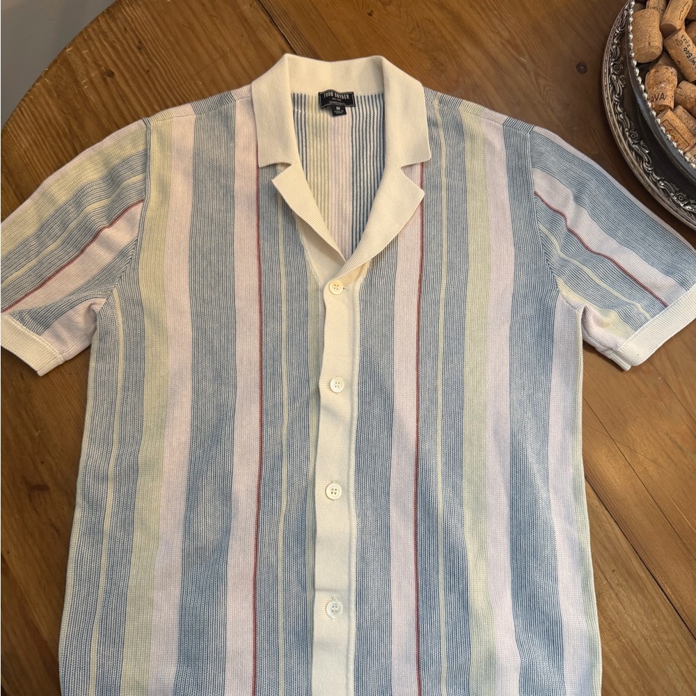 Todd Snyder Striped Short Sleeve Shirt